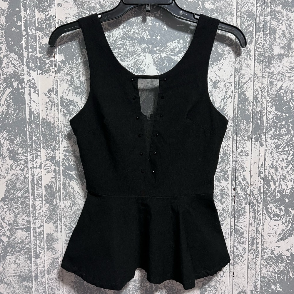 Y2K Dark academia Vest with mash detail